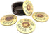 Bellaa Shotgun Shell Coasters 12 Gauge Set of 4 + 1 Pcs Holder Included, Buckshot Gun Solid Strong Heavy Duty Man Cave Bullet Rustic Decor Dining ...
