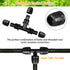 Drip Irrigation Fittings for 1/2 Inch Tubing (0.60"-0.63" OD), 10 Pieces Barbed Tee Drip Parts Locked Tee Connectors, 3 Way Drip Line Nuts Connect...