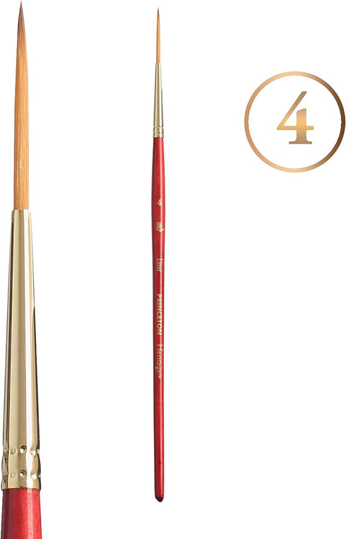 Princeton Heritage Paintbrush, Size 4, Scarlet...