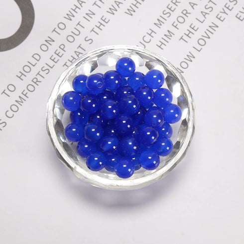 10mm Original Blue Agate Loose Semi Precious Beads Round Smooth Gemstones SpacerBeads for Jewelry Making 100PCS (10mm 100Beads, Blue Agate)...