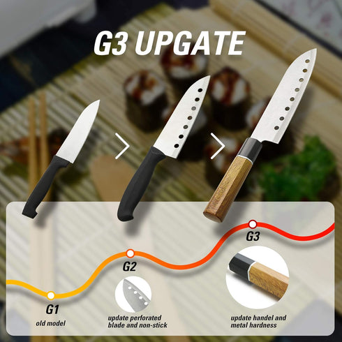 ISSEVE Sushi Making Kit Sushi Bazooka Maker with Bamboo Mats and Chopsticks, Paddle, Spreader, Sushi Knife, DIY Sushi Roller Machine...