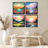 4 Pack Paint by Numbers for Adults, Landscape DIY Acrylic Painting Paint by Numbers Kits on Canvas for Kids Ages 4-8-12 Perfect for Gift Home Wall...