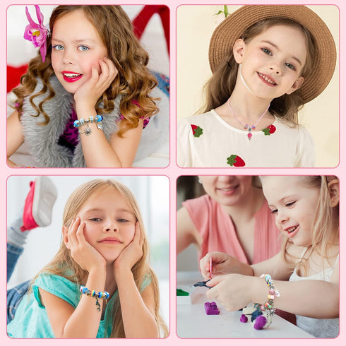 AIPRIDY Charm Bracelet Making Kit,Unicorn Mermaid Crafts Gifts Set Can Inspires Imagination and Creativity,Jewelry Making Kit Perfect Gifts for Gi...