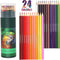 YOOUSOO Colouring Pencils, 24 Pcs Professional Coloured Pencils Drawing Pencils, Oil-based Artist Pencil Set, No Wax, Ideal for Sketching, Doodlin...