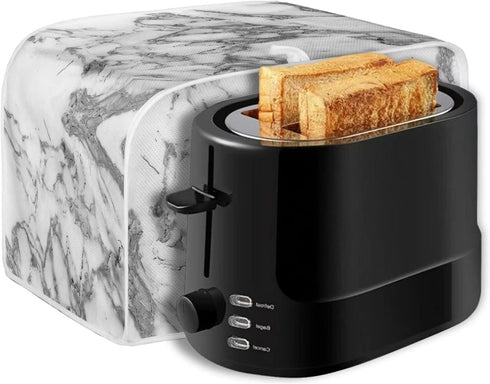 White Marble Pattern Toaster Cover 2 Slices, Dust Proof Cover for Kitchen Small Appliance Toaster Protector Cover Woman Kitchen Accessories, S...