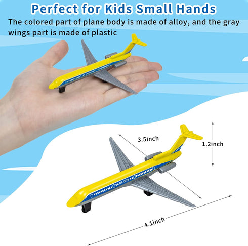 YongnKids 18 Pack Diecast Airplane Toys for Toddlers, Aircraft Plane Toy for Boy Girls 3 4 5 6 7 Years Old,Metal Aeroplane Toys Set Models Plane B...