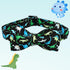 Dog Collar Dinosaur Print Pet Collar Soft Cute Dog Collar with Bow Tie Adjustable Metal Buckle Collar Gift Collar for Small Dogs...