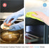 COOLJOB 2 Pairs Rubber Gloves for Dishwashing Cleaning, Cotton Lined Household Gloves, Waterproof Gloves for Kitchen Bathroom, Orange & Blue, Medi...