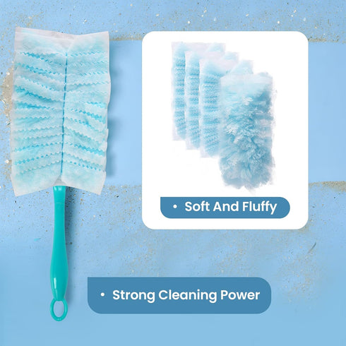 Duster Refills Bulk Compatible with Swiffer Dusters Swiffer Microfibre dust Cleaner Set, 30 Pcs Duster Refills & 1 Handle for Cleaning Home, Offic...