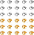 arricraft 200 Pcs 6mm Brass Crimp Beads Covers, Half Round Open Tube Beads Knot Cover Caps for Jewelry Making (Golden×100, Platinum×100)...