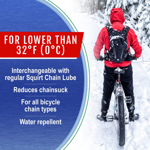 Squirt Chain Lube for Bikes 6 Pack (0.5 Oz) – Low-Temperature Bike Lube for All Bike Chains – All-Weather Dry Chain Lube – Bike Lubricant to Reduc...