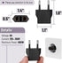 Bates- European Plug Adapter, 3 pcs, Black, Travel Adapter, US to Europe Plug Adapter, EU Adapter, Electrical Adapters, Converter Plug, European O...