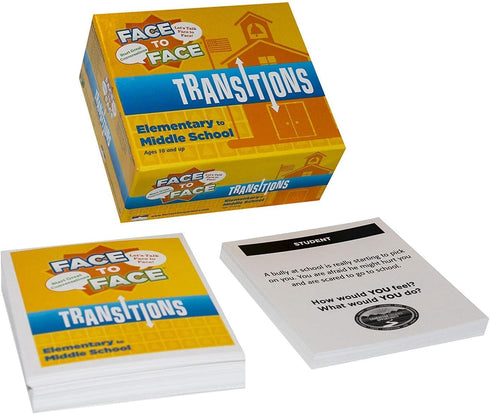 Face to Face Transitions Kids Card Game (Elementary to Middle School Edition) – Communication Development for Important Life Transitions, Ages 10 ...