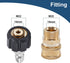 Pressure Washer Quick Connect Fittings, M22 14mm to 3/8 Inch Hose Adapter, 4 Pieces...