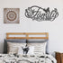 Family Metal Wall Decor Word Sign, Black Family Makes This House A Home Art Butterflies Love Heart Wall Hanging Sculpture, Iron Letters Quotes for...