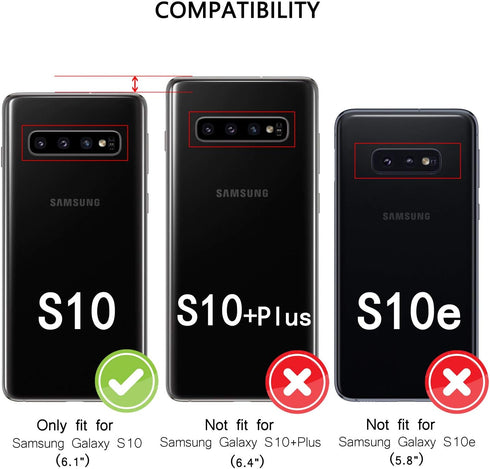 Samsung Galaxy S10 Wallet Case, Magnetic Stand Leather Flip Protective Case with ID & Credit Card Slots Holder Case Wallet for Galaxy S10(Coffee)...