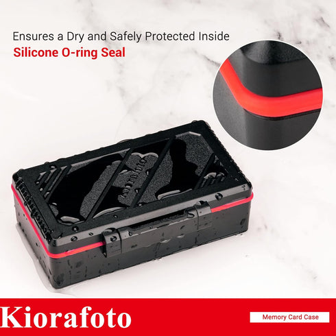 Kiorafoto 36 Slots SD MSD Memory Card Case Holder Water-Resistant Anti-Shock Storage Organizer for 21 SD SDHC SDXC Memory Cards or Switch Game Car...