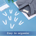 60PCS 2.2" Collar Stays for Men's Dress, Plastic White Collar Stays with Case, Waterproof Dress Shirt Collar Inserts Tabs, Reusable Shirt Collar I...