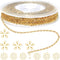 Jishi 33ft Stainless Steel Gold Plated Chain for Jewelry Making Supplies - 2mm 18K Gold Plated Non Tarnish - 33ft Roll with Lobster Clasps, Jump R...