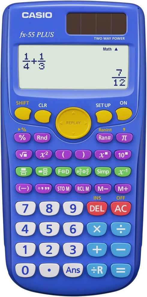 Casio fx-55 Plus Elementary/Middle School Fraction Calculator (FX-55PLUS)...