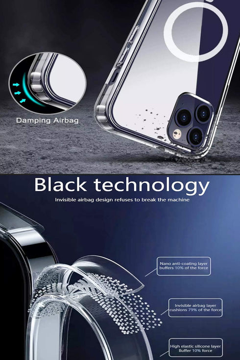 Ambar Compatible with MagSafe Case for iPhone 11 (6.1 inch), Shockproof, Acrylic Back, Magnetic Transparent Case...