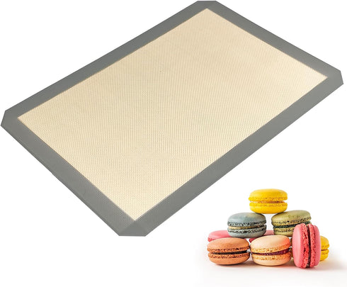 Macaron Silicone Baking Mat, Macaron Mat Almond muffin chocolate chip cookies 48 Capacity (grey)...