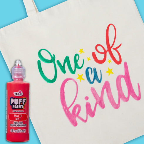 TULIP Puff Paint Matte Real Red 4 Fl Oz (Pack of 1)...