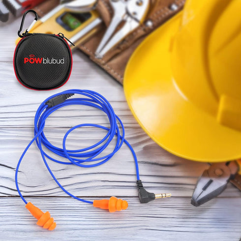 Ear Plug Headphones for Work, Work Safety Earbuds | Noise Reducing Sweatproof Hidden in-Ear Headphones, Isolating Earplugs, OSHA Compliant Hearing...