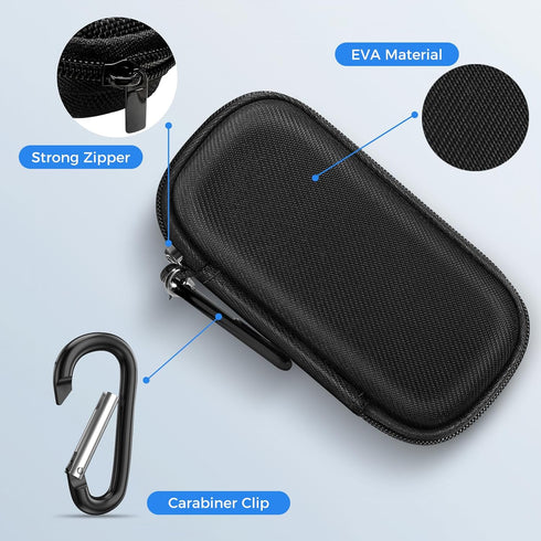 Case for Kardia Mobile EKG Heart Monitor, Hard Case Compatible with AliveCor EKG Device, Heart Monitor Travel Case Comes with Carabiner Clip - CAS...