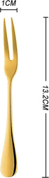 Comicfs 20-Piece Stainless Steel Forks, 5.3 Inches, Seafood Crab Forks Escargot Fork 2 Prong Tasting Appetizer Forks Dessert Cocktail Salad Fruit ...