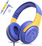 Kids Headphones Wired with Microphone for ipad Computer Laptop for Boys Girls Volume Limit Foldable Over Ear Headset for School 3.5mm Jack......