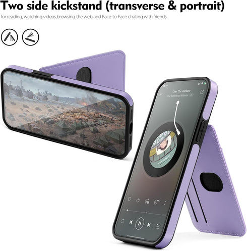 iPhone 12/12 Pro Wallet Case with Card Holder ?Compatible Magsafe? Women Men PU Leather RFID Blocking Flip Folio Protective Cover Credit Slots wit...