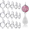 40pcs Leverback French Earring Hooks Stainless Steel Earring Blank Round Bezel Trays Earring Hoops with Loop for Women Men Girls DIY Jewelry Makin...
