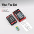 HT812A Network Cable Tester with RJ45 RJ11 Port, Ethernet Cable Tester, Ethernet Tester Tool Fast/Slow Gear, 60V Cable Telephone Line Continuity T...