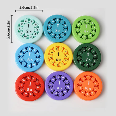 18PCS Math Fact Fidget Spinners,Learn Math Fact Fidget Spinners,Educational Stress-Relieving Toys Suitable for Children Addition, Subtraction, Mul...