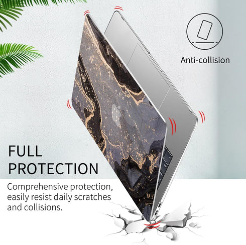 Watbro Compatible with MacBook Air 13 Inch Laptop Case 2020 2019 2018 Release A2337 M1/A2179/A1932,Colorful Marble Case with Keyboard Cover Skin f...