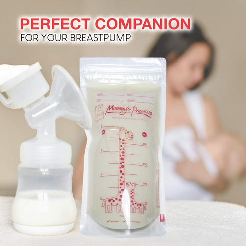 110 Count Breastmilk Storage Bags 8 Oz 235 ml Breastfeeding Freezer Storage Container Bags for Breast Milk comes Pre Sterilized & BPA Free with Ac...