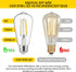 Vintage LED Edison Bulbs, 6W, Equivalent 60W, High Brightness Cool White 4000K, ST58 Antique LED Filament Bulbs with 90+ CRI, E26 Medium Base, Dim...