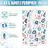 100 PCS Blue White Pumpkin Tissue Paper for Gift Wrapping, Pumpkin Pattern Tissue Paper for Blue White Thanksgiving Fall Harvest Party Decor Decou...