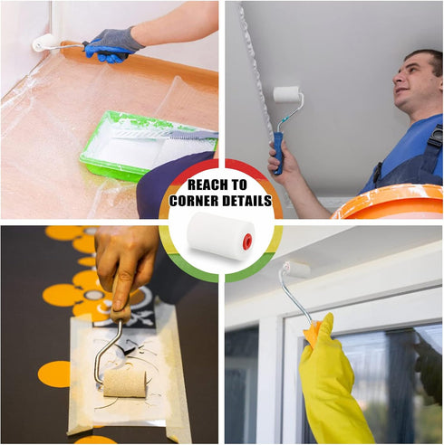 40 Pcs 2 Inch Mini Paint Roller Foam Paint Roller Covers Small High Density Household Paint Roller Covers Sponge Paint Roller Refills for Textured...