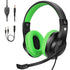 ShinePick Kids Headphones, Over-Ear Girls Boys Gaming Headphones with Microphone and Volume Control for Kids Teens Online School, Travel (Green)...