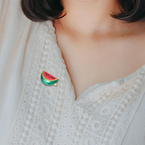 VALICLUD 10pcs Stylish Watermelon Pin Retro Watermelon Jewelry Alloy Watermelon Pin Brooch Fashion Watermelon Shaped Brooch...