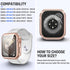 Goton 2 in 1 Waterproof Case for Apple Watch Screen Protector 44mm SE 2nd Gen Series 6 5 4 SE, 360 Protective Glass Face Cover + Back Frame for iW...