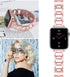 OULUCCI Compatible Apple Watch Bands For Women 42mm 41mm 40mm 38mm iwatch Series 10 9 8 7 6 SE 5 4 3 2 1 D-Shape Stainless Steel Strap Rose Gold...