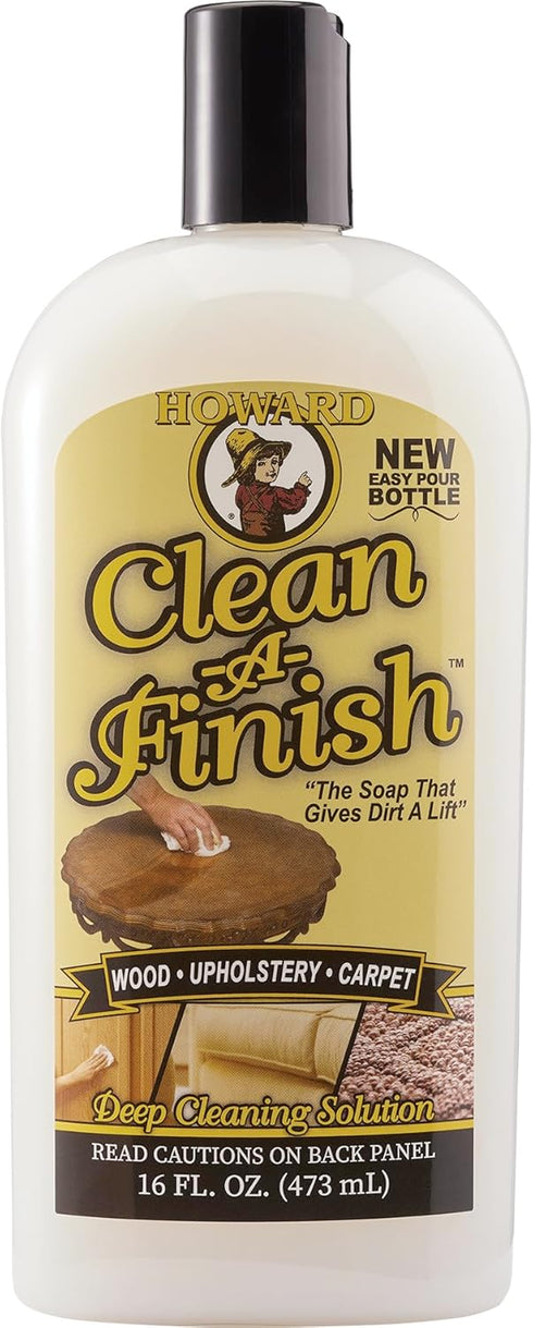 HOWARD CF0016 Clean-A-Finish Wood Cleaner and Upholstery Cleaner for Furniture, Carpet Cleaning, Spray Bottle, 16 oz...