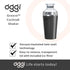 OGGI Groove Insulated Cocktail Shaker-17oz Double Wall Vacuum Insulated Stainless Steel, Tritan Lid has Built In Strainer, Ideal Cocktail Mixer, M...
