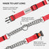 CollarDirect Martingale Dog Collar with Stainless Steel Chain and Quick Release Buckle - Reflective Collar for Large, Medium, Small Dogs - Red, La...