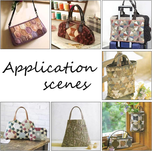 BENECREAT 10Pieces Quilting Acrylic Template Set, 2/3/4/5/6Inch Transparent Rulers with Film Protection, for DIY Kitchen Art Craft...