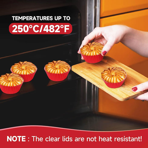 Standard Red Baking Cups, Cupcake Liners Paper, Pack of 200...