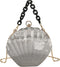 Women Mini Seashell Evening Clutch Top-Handle Bag Chain Strap Cross-body Shoulder Bag...